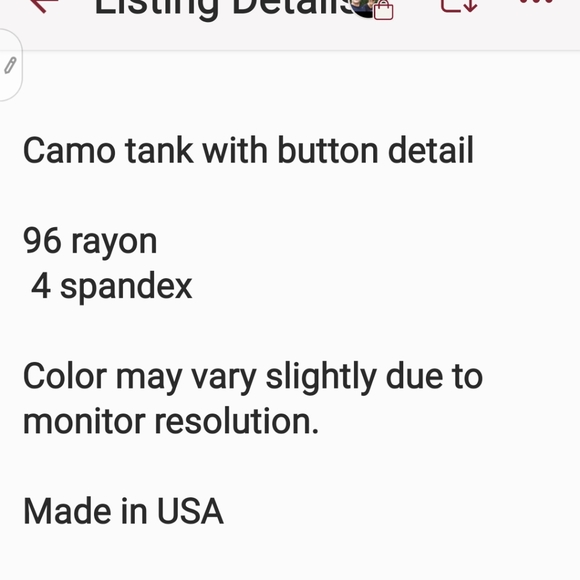 🔥 asymmetrical camouflage tank top button detail - Picture 4 of 7